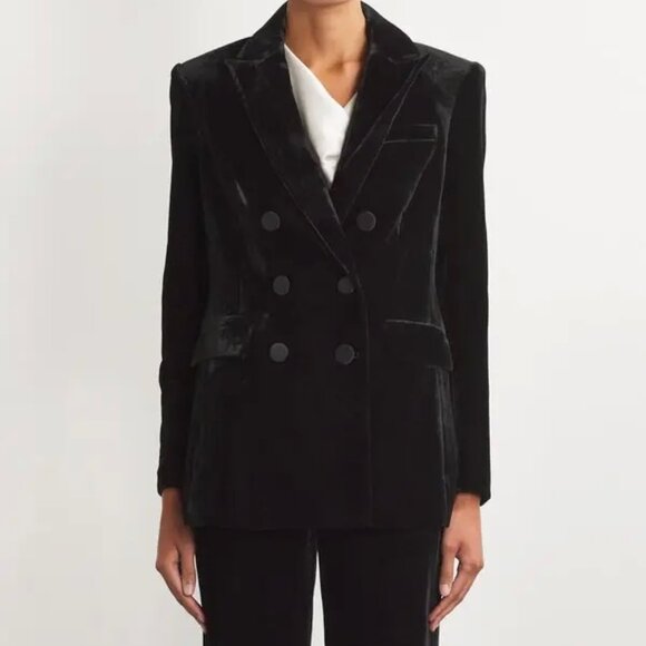 Veronica Beard Jackets & Blazers - Veronica Beard Ellette Black Velvet Blazer